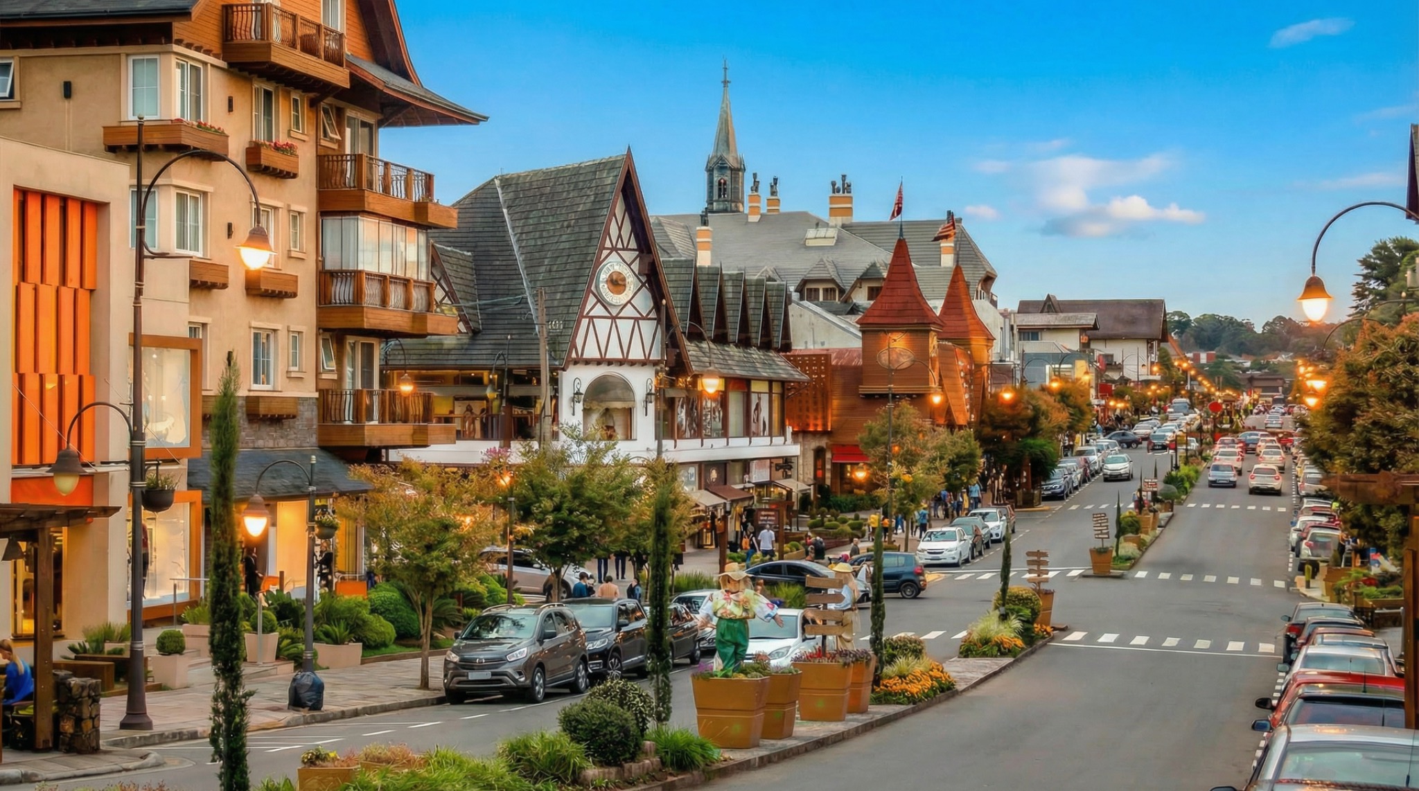 Vista panorâmica de Gramado RS - Localização privilegiada do Vale dos Plátanos na Serra Gaúcha